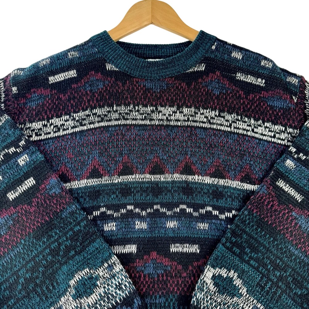 Vintage Boulevard Sport Tall Sweater‎ 2XLT Geometric Knit Oversized